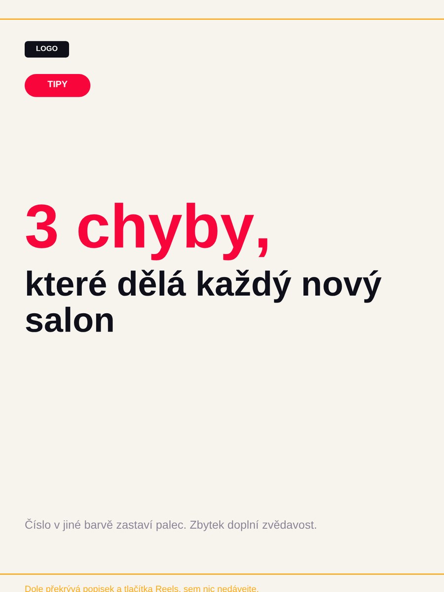 Obálka šablon Reels covery od Trendii